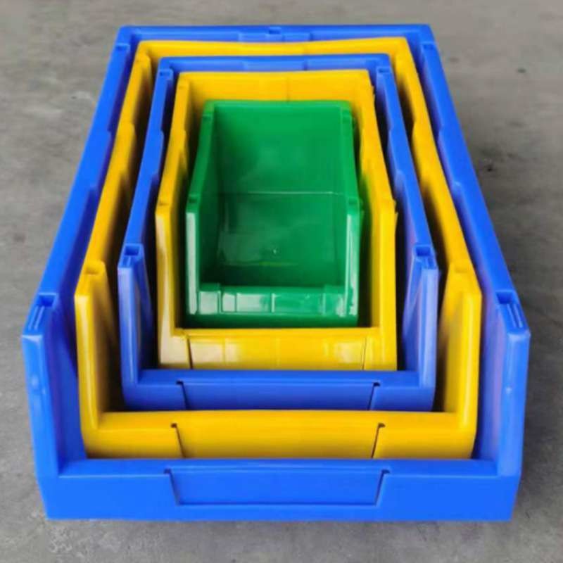 Buy cheap DIY 53kg Stackable Plastic Bins Blue Yellow Green product