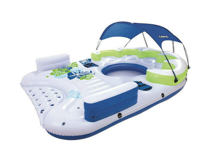Buy cheap Funny Canopy Island Inflatable Floating River Raft For 7 Person from wholesalers