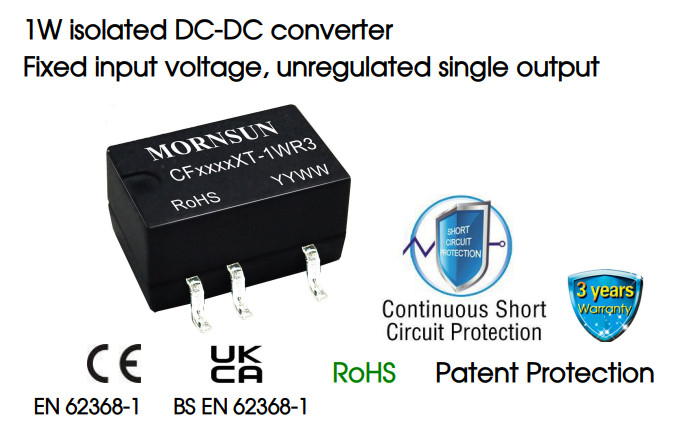 Buy cheap 1W BMS Automotive DC DC Converter Unregulated Single Output from wholesalers
