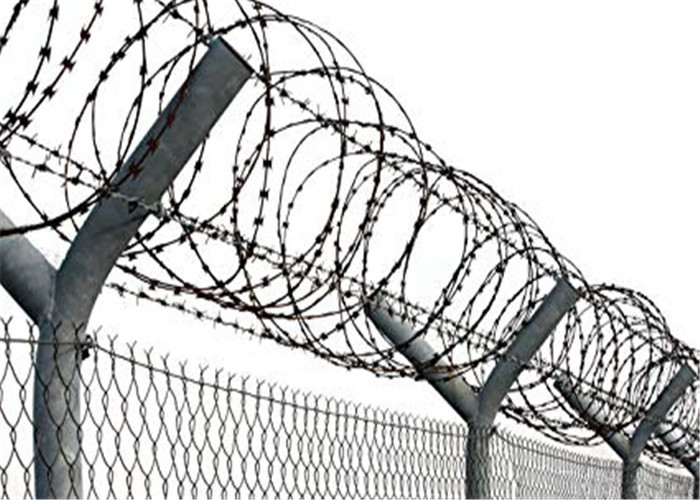 Buy cheap High Tensile Razor Type Concertina Barbed Wire Galvanized Fencing Lines product