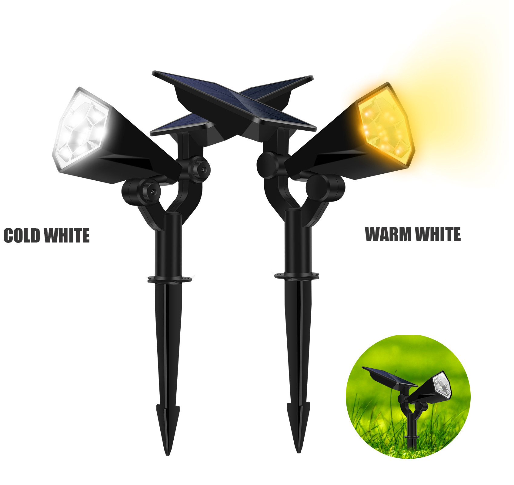 Buy cheap 2200mAh 3000K Solar Powered Garden Lights IP65 Four Lighting Modes 500lm from wholesalers