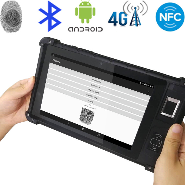 Buy cheap 8 INCH 2+16G 4G SIM Card Android Handheld PDA Biometric Fingerprint Reader  FP08 from wholesalers