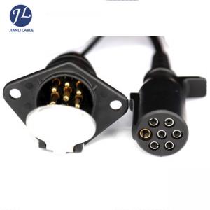 Buy cheap Male To Female Spiral Power Cord , 7 Pin Connector Spiral Trailer Cable product