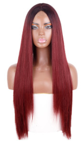 Buy cheap Blonde Straight Natural Human Hair Wigs Extensions Red Color from wholesalers
