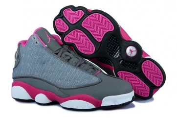 Buy cheap Nike Air Jordan 13 Shoes 2013 Womens Grade AAA Grey Pink from wholesalers