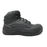 Buy cheap Calfskin Leather Industrial Work Shoes , Black Steel Toe Shoes For Men product