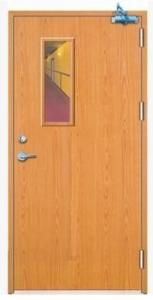 Buy cheap MF02 ABNM 90min fire-proof wooden glass door product