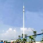 Buy cheap High Mast Galvanized Steel Tubular Pole 35m Self Supporting from wholesalers