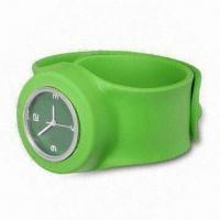 Buy cheap Silicone Slap Wristwatch with Rollable Watch Band,Customized Logos and Colors product