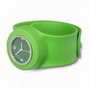 Buy cheap Silicone Slap Wristwatch with Rollable Watch Band,Customized Logos and Colors Welcome product