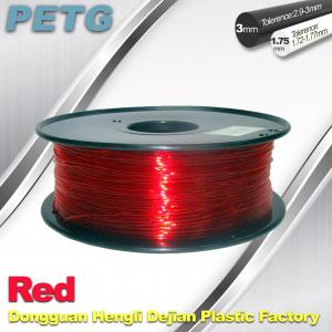 Buy cheap Hight Transparent Red PETG 3D Printer Filament Acid And Alkali Resistance 1.0kg / roll product
