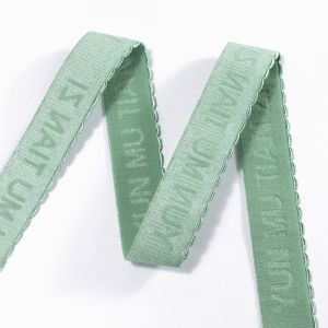 Buy cheap custom wide printed satin plush bra elastic band strap shoulder elastic for sport bra Lingerie bikini from wholesalers