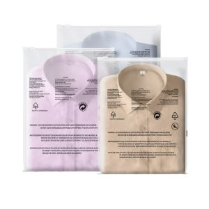 Buy cheap Custom Logo Clothing Plastic Frosted Clear Poly Zipper Zip Bags With Suffocation Warning from wholesalers