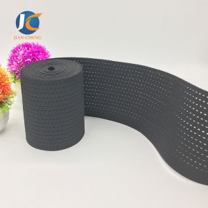 10mm Black button elastic band polyester latex elastic band mesh webbing