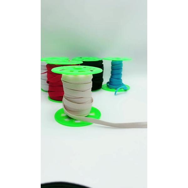 Buy cheap Custom Bra Elastic Band Black White Shiny Fold Over Elastic Trimming Ribbon Binding Bias Tape For Bra from wholesalers