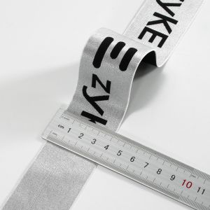 Buy cheap Weaving Elastic Soft printed customized logo band underwear jacquard woven shiny elastic band from wholesalers