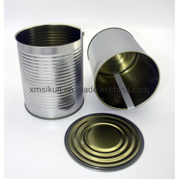 Quality Wholesale Empty Round Metal Painted Tin Can With Lid , Food Aluminium Tin Containers for sale