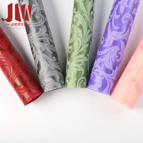 Quality New Embossed Nonwoven Fabric for making gift wrapping for sale