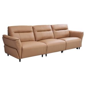 Buy cheap New Modern Minimalist Straight Three-Seat Leather Sofa Living Room High Foot Electric Function Sofa from wholesalers