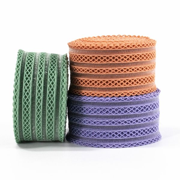 Buy cheap Checkered fish silk knitted black and white mesh elastic band crochet nylon elastic belt for underwear from wholesalers
