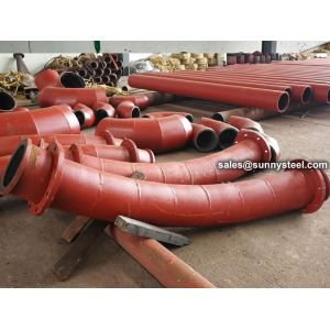 China Ceramic Lined Bend With Flange on sale