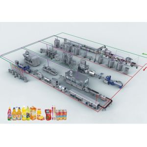 Bottled Carbonated Beverage Filling Machine Blueberry Apple Juice Processing