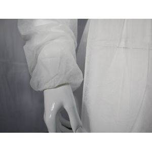 Buy cheap Elastic Hood Disposable Protective Coverall Mens Overalls With Zip Front Single Layer from wholesalers