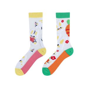 Buy cheap Factory Custom Novelty Ab Fashion Couple Glass Socks Jacquard Crew Cartoon Socks from wholesalers