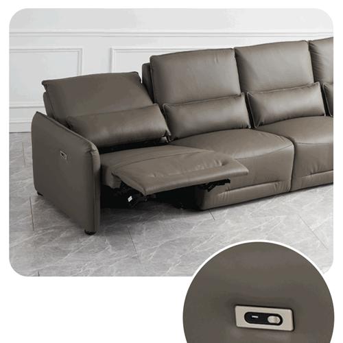 Quality Italian-Style Modern Minimalist First Layer Cowhide Leather Straight Row Sofa Split Three-Seat Sofa Combination for sale