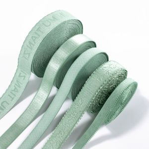 Buy cheap custom wide printed satin plush bra elastic band strap shoulder elastic for sport bra Lingerie bikini from wholesalers