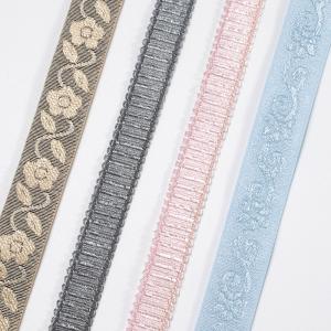 Buy cheap Bra accessories custom jacquard floral pattern underwear nylon shoulder strap smooth surface sling bra strap 20mm from wholesalers