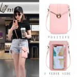 Buy cheap Mobile Phone Wallet Women's Tide Lock Messenger Pu Leather Women's Touch Screen Retro Student Buckle Small Wallet from wholesalers