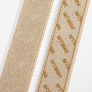 custom designer bandas elastica jacquard embossed logo elastic band webbing for