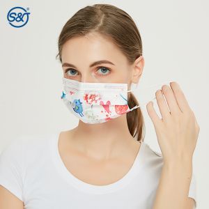 Buy cheap Non Woven Face Machine Party Cotton Masks Printed 3 Ply Mask disposable face mask wholesale from wholesalers