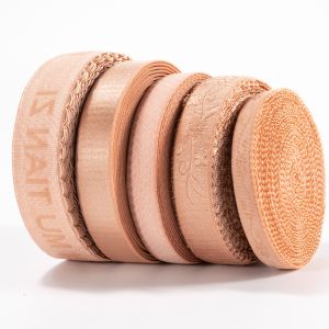 custom shiny jacquard pattern printed nylon elastic bands non-slip plush women