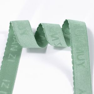 Buy cheap custom wide printed satin plush bra elastic band strap shoulder elastic for sport bra Lingerie bikini from wholesalers