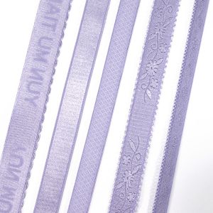 Wholesale custom width color elastic bra strap nylon soft invisible elastic band