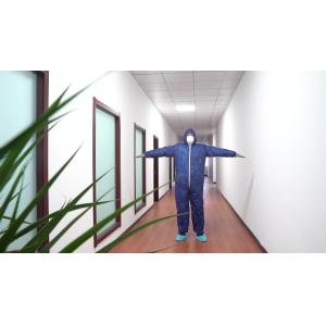 Buy cheap S&J Disposable SMS Coverall Nonwoven 3layer Head to Ankle Protection Elastic Hood, Waist and Ankles Front Zipper Premium Quality from wholesalers