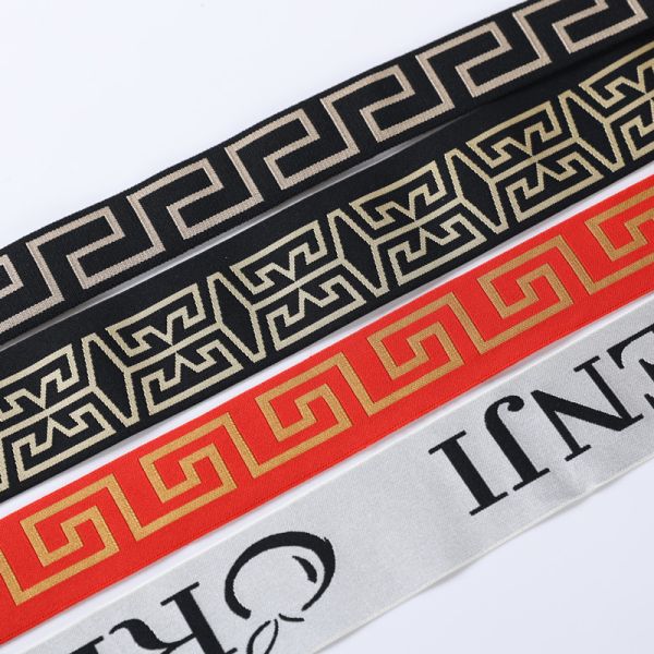 Quality Factory customized width design printed jacquard elastic webbing nylon elastic band for garment for sale