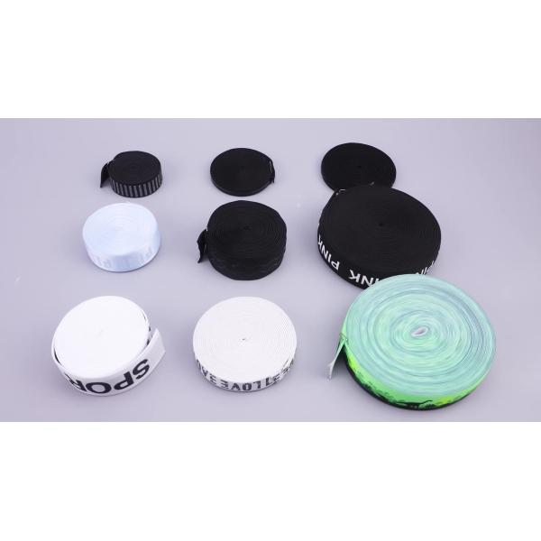 Factory custom print logo polyester webbing elastic band printing tape for