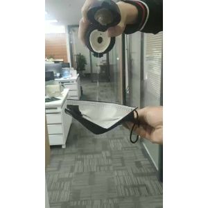 Buy cheap All black disposable face mask with 3 layers hood with elastic ear hook 3 layer face mask from wholesalers