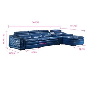 Buy cheap Cowhide Italian Simple Living Room Apartment Combination L-Shaped Multi-Function Cabin Leather Art Sofa Furniture from wholesalers