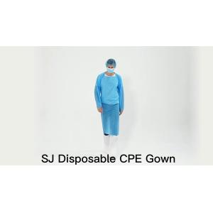 Buy cheap S&J Disposable Isolation Gown Individual Wrapped Long Sleeve & Thumb Hole Unisex Liquid-Proof CPE Gown Disposable from wholesalers