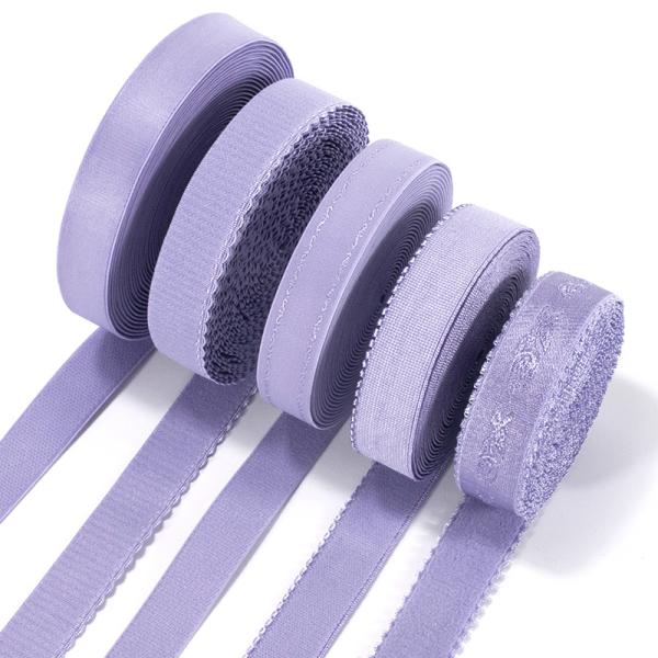 Buy cheap Webbing nylon elastic plush trim stretch sewing jacquard floral embroidery pattern underwear bra shoulder strap from wholesalers