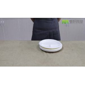 Buy cheap 3 Parts Round White Dessert Biodegradable Disposable Plate Sugarcane Material from wholesalers