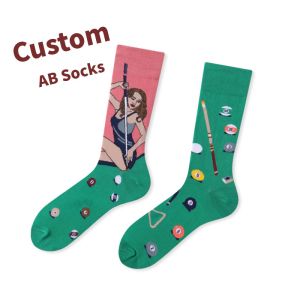Buy cheap OEM Ab Contrast Cartoon Novelty Women Crew Socks Creativity Custom Design Socks from wholesalers