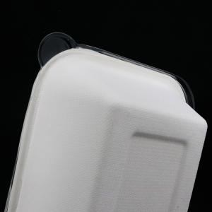 Buy cheap Bagasse Biodegradable Disposable Tray With Lid 950ml Takeout Tableware from wholesalers