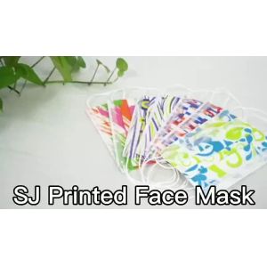 Buy cheap S&J Protective Disposable Printed Face Mask Custom Print Ear Loop Daily Use Kids and Adult Size Print Face Mask from wholesalers
