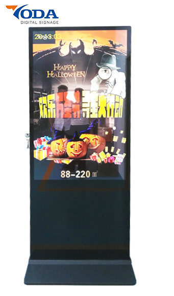 Quality 2K 350cd/M2 Floor Stand Advertising Digital Kiosk 8ms 55 Inch for sale