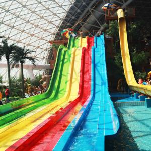 Buy cheap 13m Rainbow Custom Water Slides For 6 Guests Per Time , Amusement Park from wholesalers
